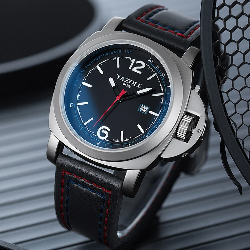 YAZOLE лучший бренд класса люкс кварцевые часы модные Дата для мужчин спортивные часы Военная армия Водонепроницаемые мужские наручные часы relogio masculino