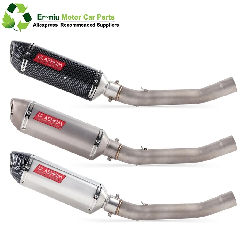 

Motorcycle Exhaust Muffler Full System Slip On Middle Link Pipe DB Killer For kawasaki Z750 Z 750