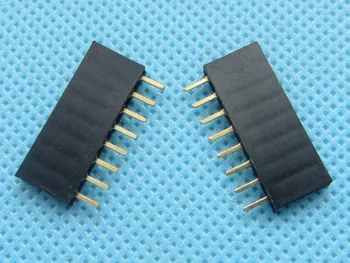 

100Pcs/lot 2.54mm Pitch 8 Pin Female Single Row Straight Header Strip 1*8P