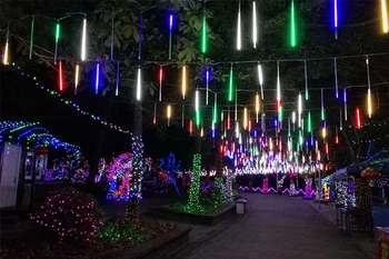 

EU/US Plug Multi-Color 50cm Meteor Shower Rain Tubes 10pcs/set IP65 LED Christmas Lights Wedding Party Garden Xmas String light