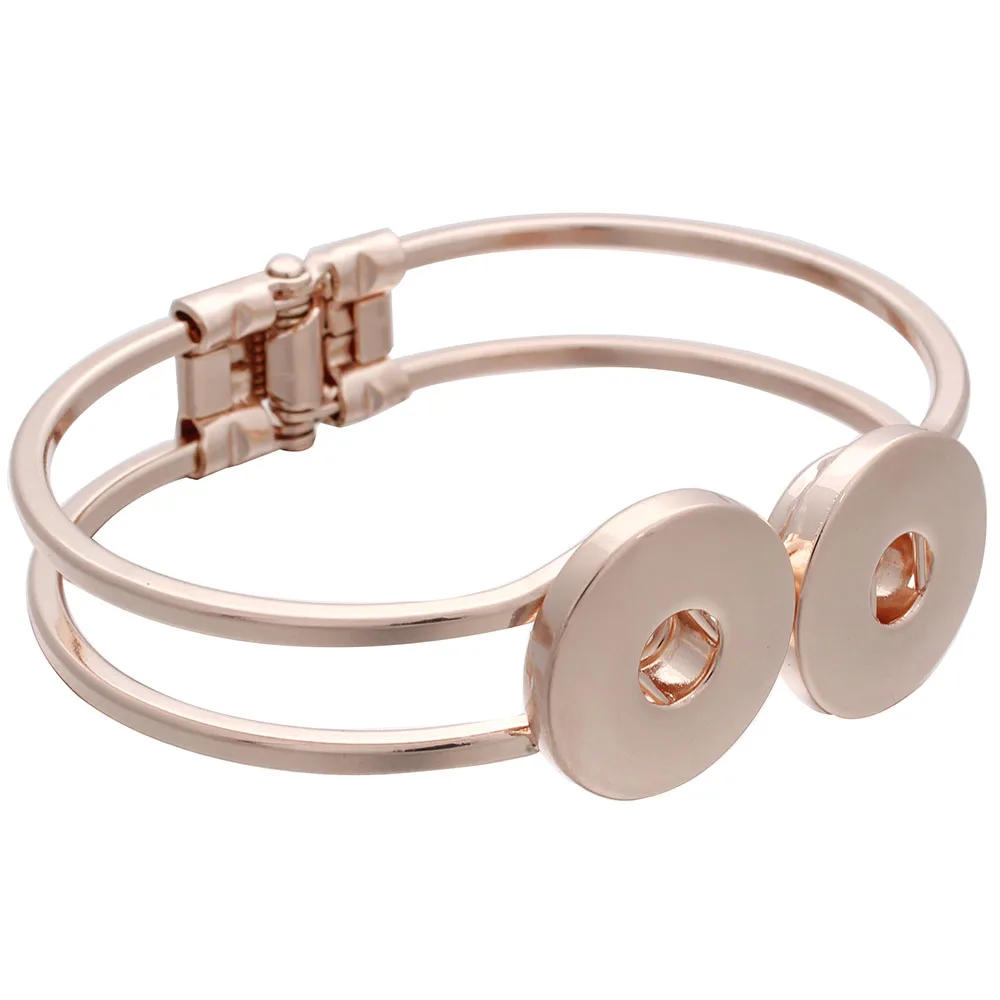 Горячая Распродажа, ювелирное изделие из розового золота, регулируемый металлический браслет на застежке, серебряный браслет, подходит для 18 мм, ювелирное изделие на кнопке для женщин - Окраска металла: 11