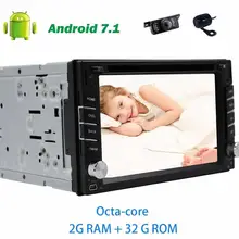 Car Radio Stereo Headunits Android 7.1 pc in Dash GPS Navigation Bluetooth Wifi USB/SD FM/AM support OBD 4G+Front&Reverse Camera