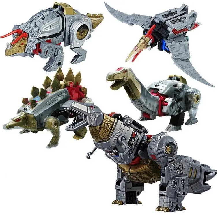 Робот игрушечные лошадки трансформации DinoKing мощность Grimlock шлака Sludge Snarl Swoop Dinobots