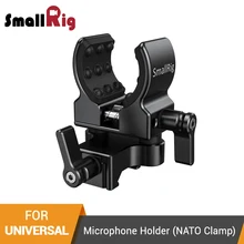 SmallRig DSLR камера клетка микрофон держатель(NATO зажим) с диаметром 19-25 мм микрофон ударный зажим держатель-2351