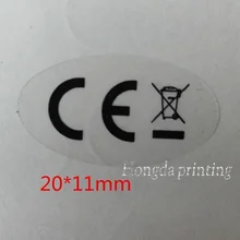 1000 шт. Европейский CE стандартный мусорный бак этикетка WEEE рециркуляция символ прозрачные ПВХ наклейки маркировка CE стикер эллипса