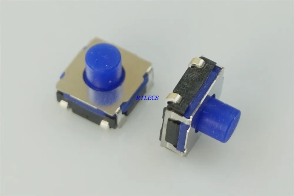 1000pcs 6x6 Tact Switch 6.2 mm x 6.3 J Terminal Height 2.3 3.1 3.5 3.8 4.5mm SMT Vertical Soft Feeling IP67 DTSWJ-6 Washable |