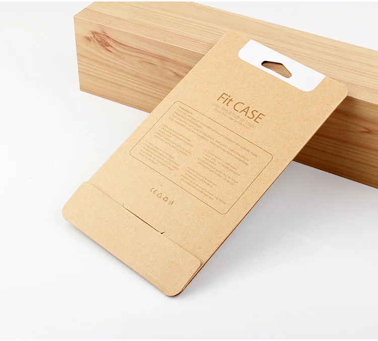 Логотип компании, простая крафт-бумага с прозрачной пластиковой упаковочной коробкой для телефона чехол для iPhone 6 s 6s plus