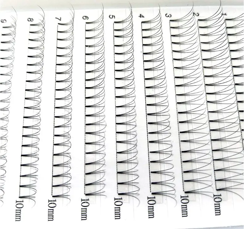 Новинка, объемное наращивание ресниц в русском стиле с коротким стеблем, предварительно изготовленные вееры C D curl, норковые ресницы, лидер продаж, Индивидуальные Накладные ресницы