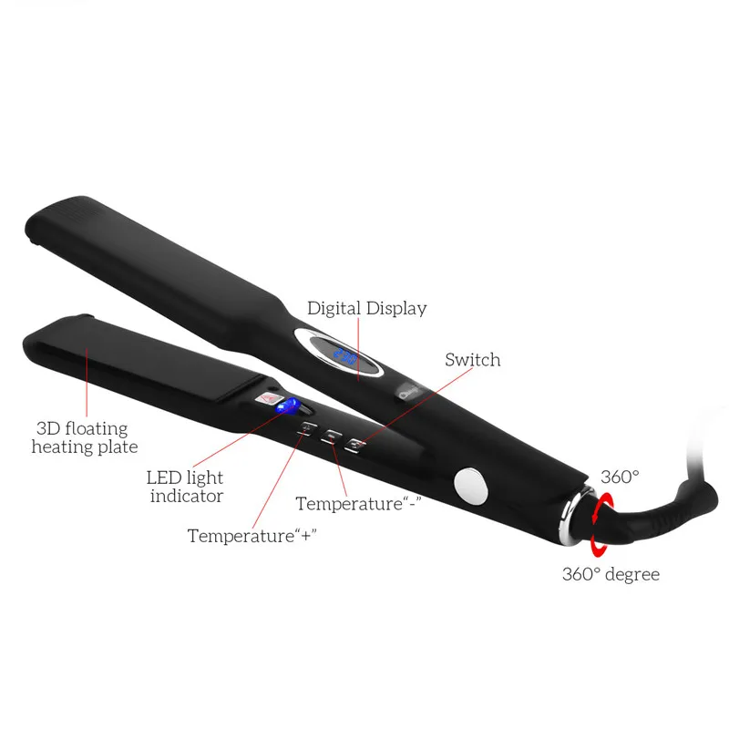 Выпрямитель для волос профессиональная Керамика Flat Iron анион 2 в 1 для волос Iron PTC быстрый нагрев с регулируемым Контроль температуры 42