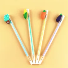 Милая маленькая свежая прозрачная ручка овощная гелевая ручка креативная мультяшная Студенческая офисная ручка