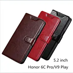 Кошелек кожаный чехол для huawei Honor 6C Pro 5,2 ''люкс Флип Coque телефон сумка-чехол для Honor V9 играть случаях Fundas