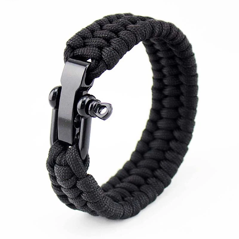 LOULEUR-2017-Surival-Paracord-Bracelet-Men-Outdoor-Camping-Woven-Parachute-Braided-Rope-Stainless-Steel-Buckle-Survival