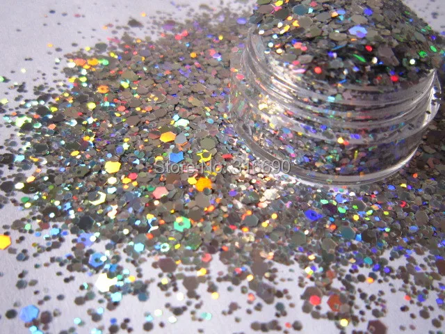 

Silver Holographic Glitter SOLVENT RESISTANT for Glitter Nail Art, Glitter Nail Polish & Glitter Crafts