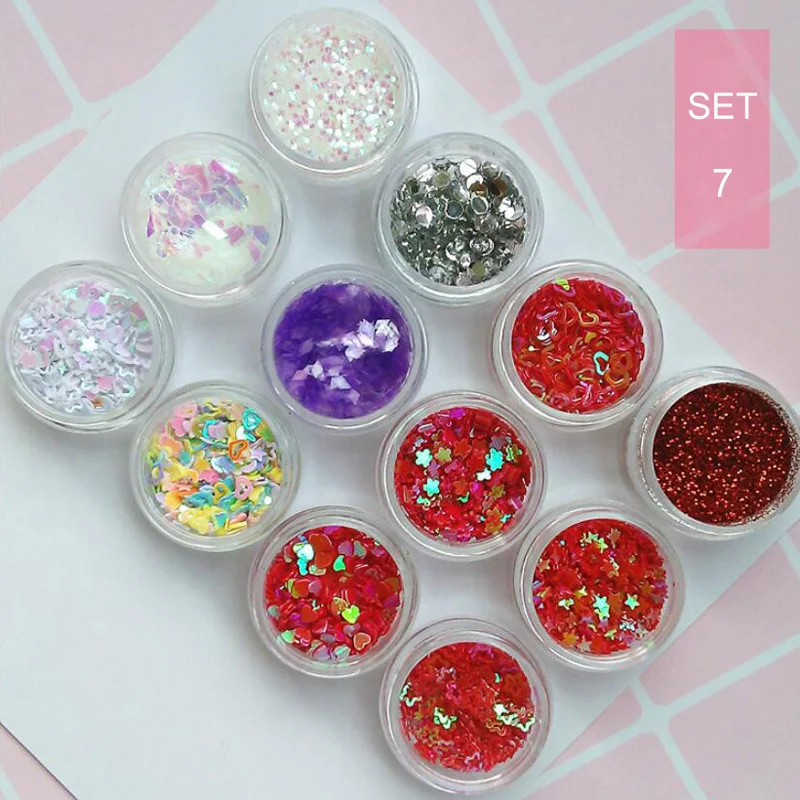 Bittb Nail Sequins Chunky Glitter Pearl Star Heart Jewelry Decor Nail Art Decorations Accessories Manicure Part