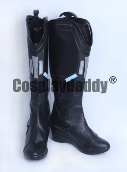 

The Avengers Black Widow Girls Black Long Cosplay Shoes Boots H016