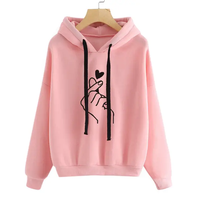 Ladies pink hoodie sweatshirt Clearance