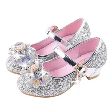 TELOTUNY для маленьких девочек; вечерние туфли принцессы с украшением в виде жемчуга и кристаллов и бантиков; детская обувь для танцев на среднем каблуке; сандалии; Z0430
