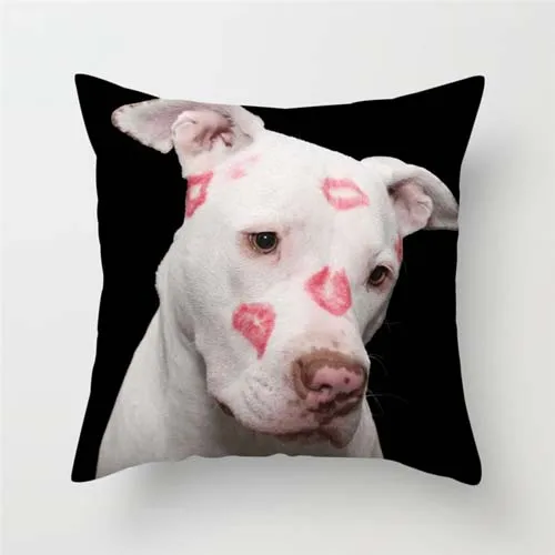 Fuwatacchi Dogs Throw Pillows Cushion Covers Dog Couple Pillow for Home Sofa Decor Funny Animal Square Plush Pillowcases | Дом и сад