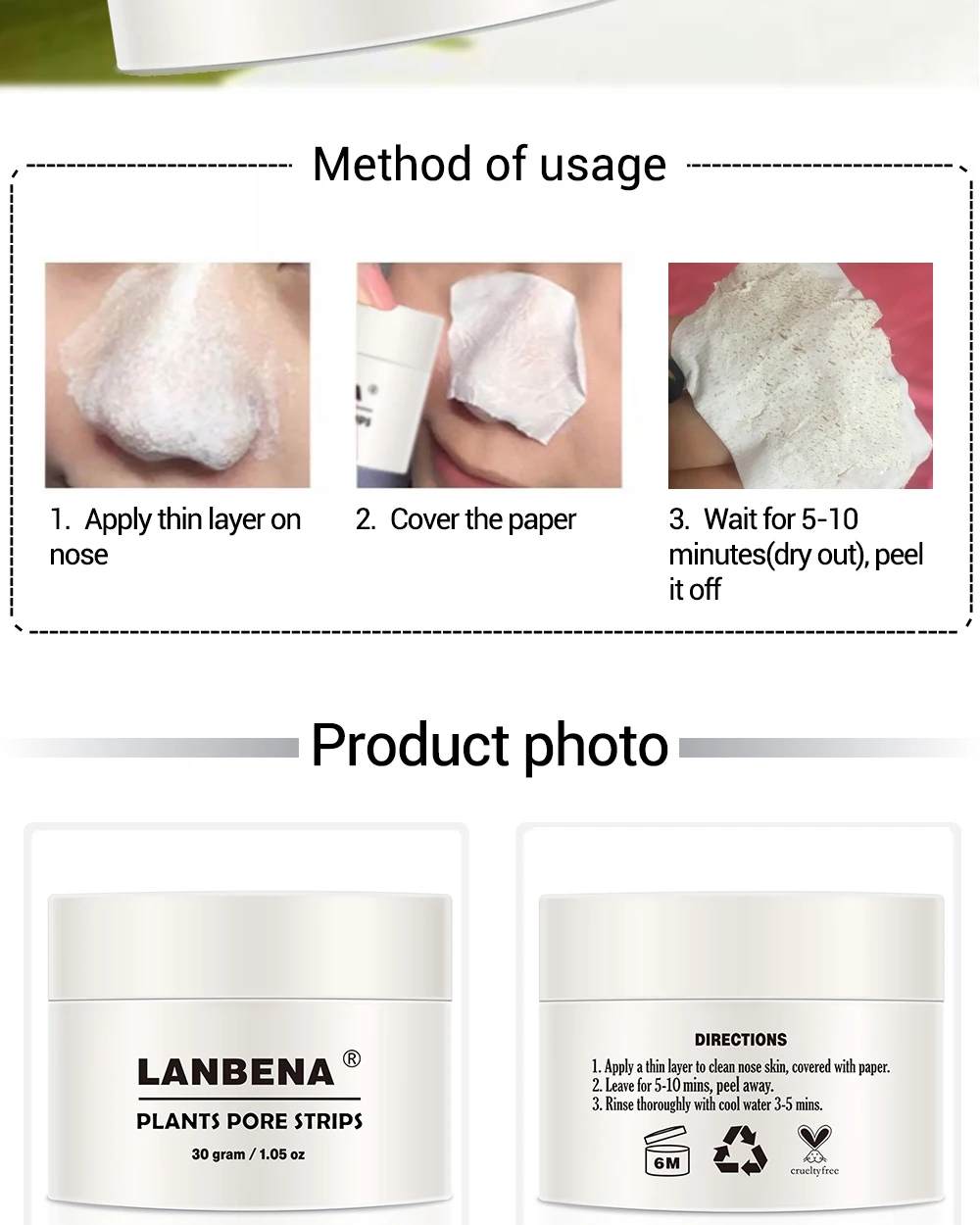 Removedor de Cravo Tratamento da Acne Controle de Óleo de Limpeza Descamação Máscara Lanbena Nariz Pore Faixa Preta Profunda Facial 5 Pcs 15 Removedor de Cravo Pore Faixa Preta Tratamento