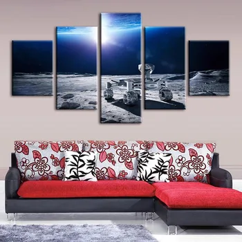 

Modular Hd Printed Pictures Home Decoration HD 5 Panel Universe Paintings Canvas Poster Framework Wall Artwork For Living Room