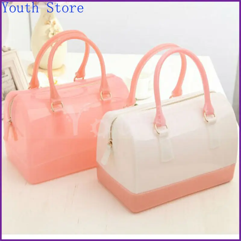 Silicone Jelly Bag Patchwork Pillow Candy Handbag Lock