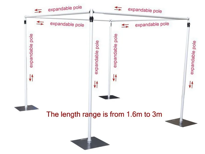 Свадебная занавеска Регулируемая подставка телескопические удочки 3 м* 3 м* 3 м свадебная квадратная драпировка подставка свадебный павильон из занавесок