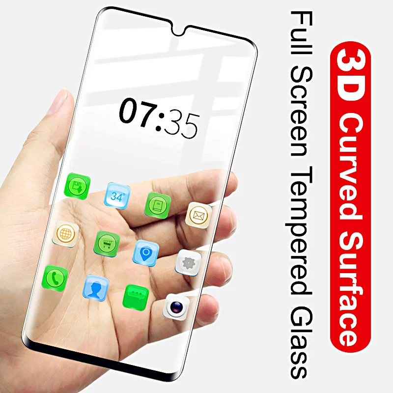 

Imak Pro+ 3D Curved Version Sensitive Touch Full Coverage Tempered Glass for Huawei P30 Pro By AB Glue Absord