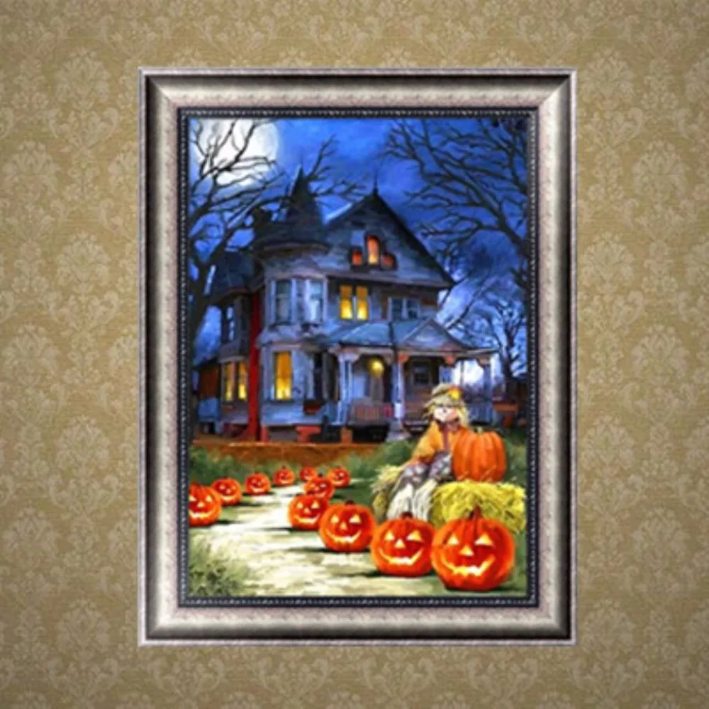 New-DIY-Halloween-Scarecrow-Pumpkin-Castle-5D-Diamond-Painting-Cross-Stitch-Embroidery-Home-Shop-Decor-Wall