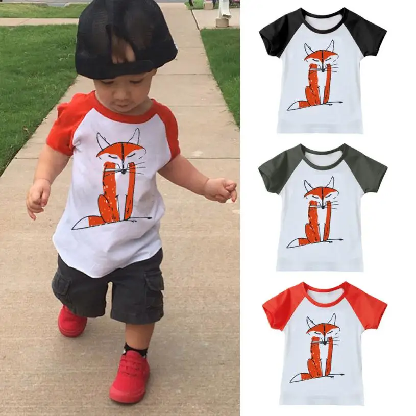 

Short Sleeve Children baby girl boys clothes T shirt Kid Wear Clothes Cute Kids Girls Short Sleeve Print T-Shirt Top Outfits