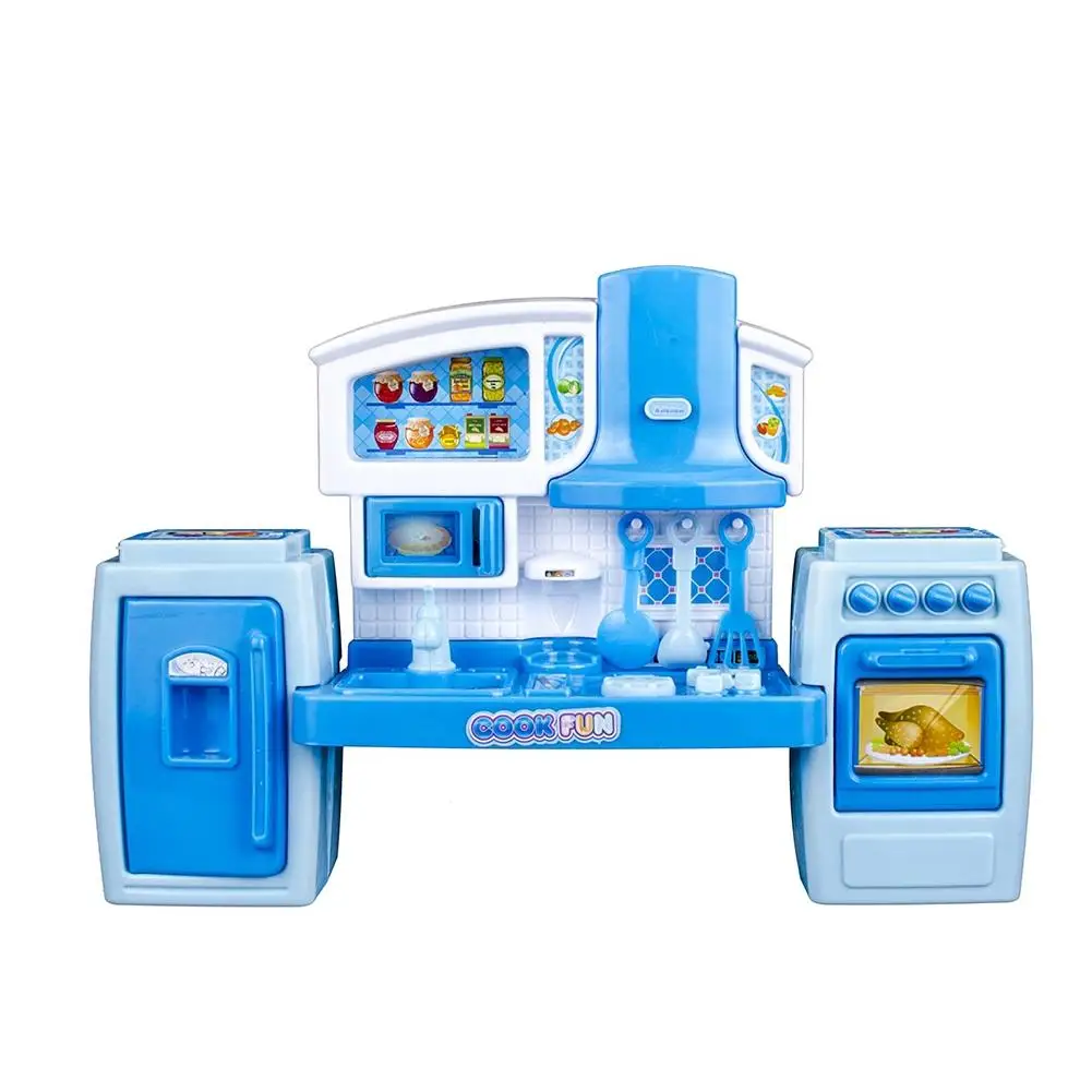 

LeadingStar Kids Kitchen Pretend Play Toys Light Music Simulation Cooking Tableware Set Baby Play House Toy zk35