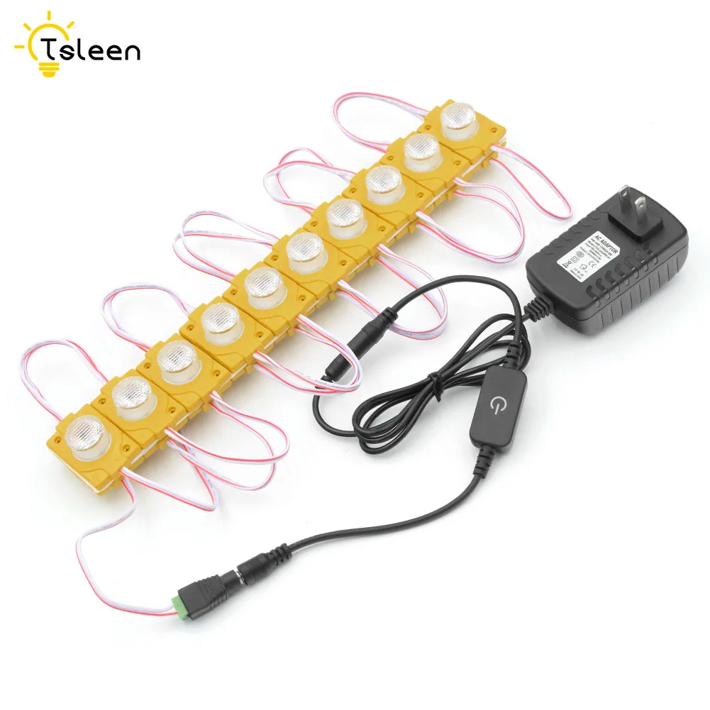 

20x 1.5W high power COB led module light led lamp IP65 led module super brightness outside backlight + 2A Adapter + Touch Switch