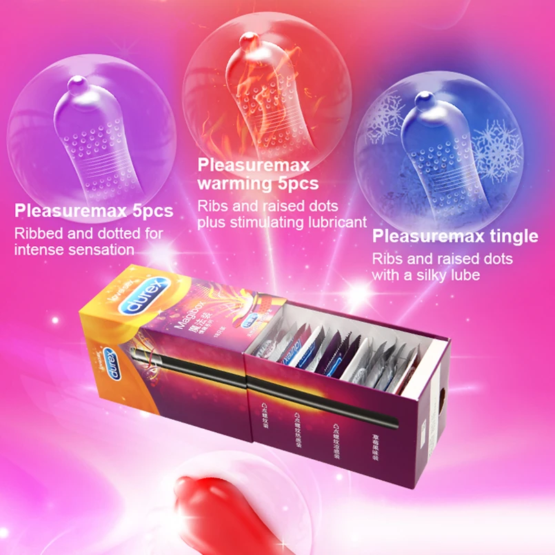 Презервативы Durex Magibox XXL большого размера 56 мм ребристые презервативы в горошек с