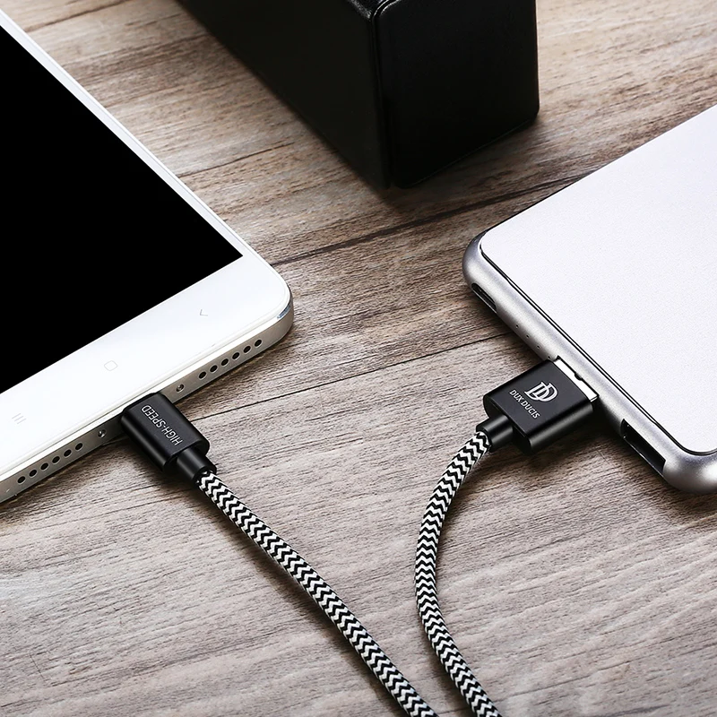 DUX DUCIS Нейлон Micro USB кабель 2A быстро Зарядное устройство передачи данных usb для xiaomi
