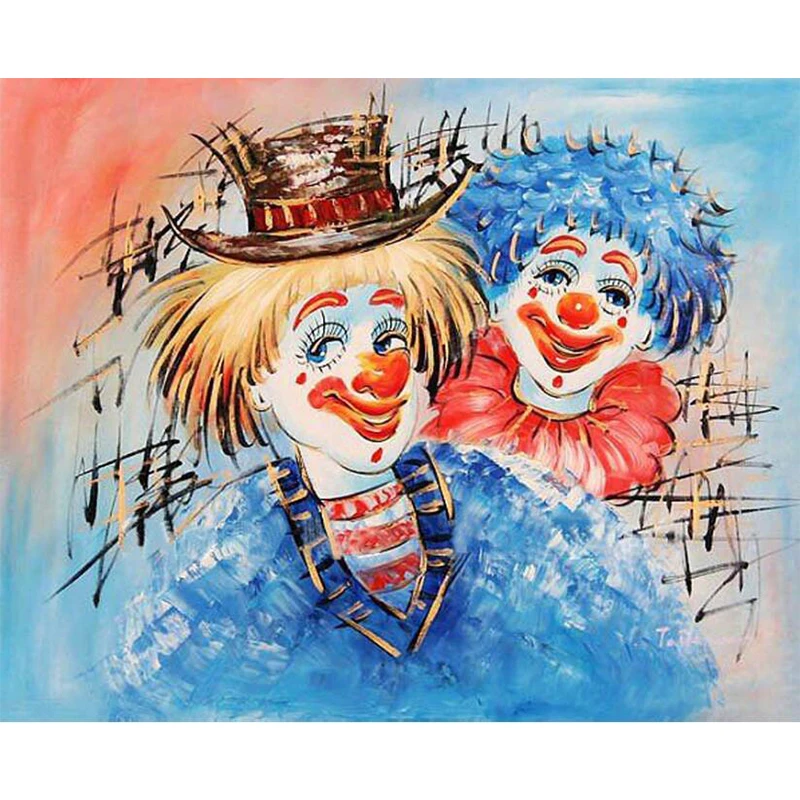 5d full 5D diamond painting happy clown mosaic picture diamond diamond