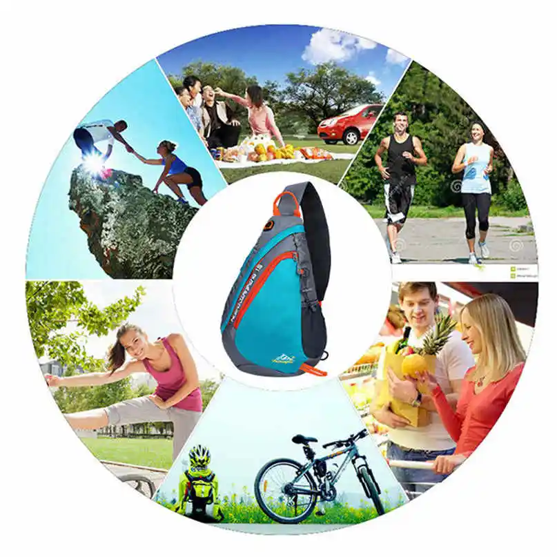 City Jogging Bags Outdoor Crossbody Bag Sling Backpack Chest Bag Shoulder Pack Outdoor Lightweight Crossbody Daypack #2N15  (6)