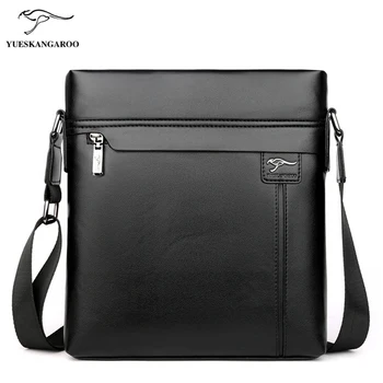 

YUES KANGAROO Men Bag Leather Shoulder Bags Fashion Messenger Bags High Quality Casual Crossbody Bag Business Men's Briefcase