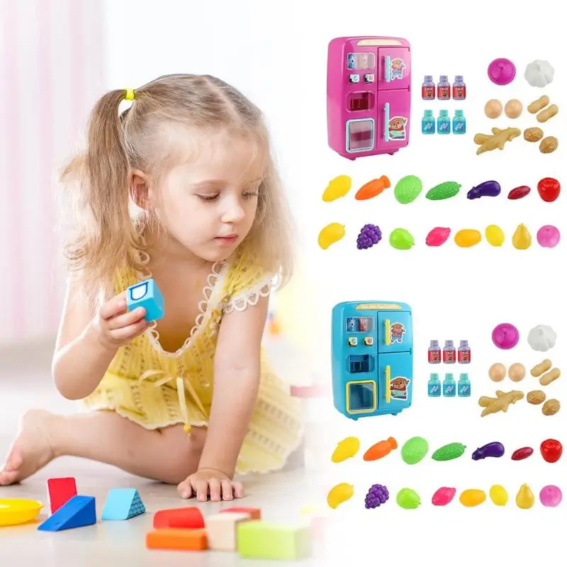 Забавные игрушки для девочек мини кухня ролевые игры набор игрушки для детей моделирование электрический холодильник
