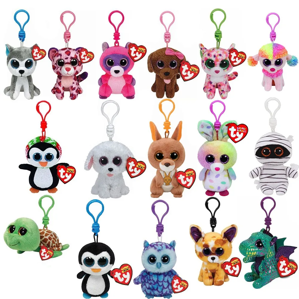Aliexpress.com : Buy Pyoopeo Ty Beanie Boos Plush Clip 4" 9cm Keychain