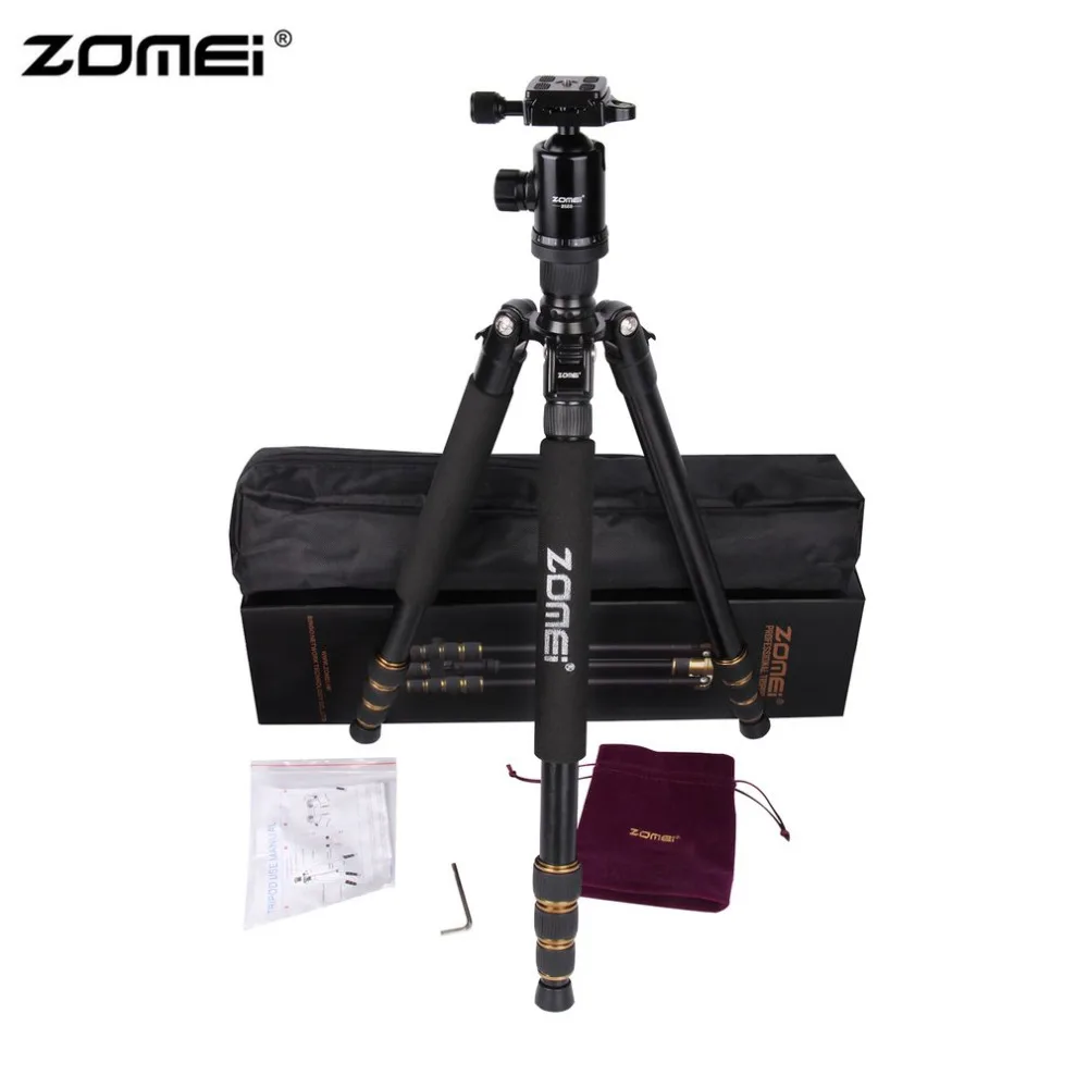 

Zomei Portable Flexible Camera Tripod Stand Aluminum With Ball Head Quick-Release Plate For DSLR SLR Camera With Carrying Case