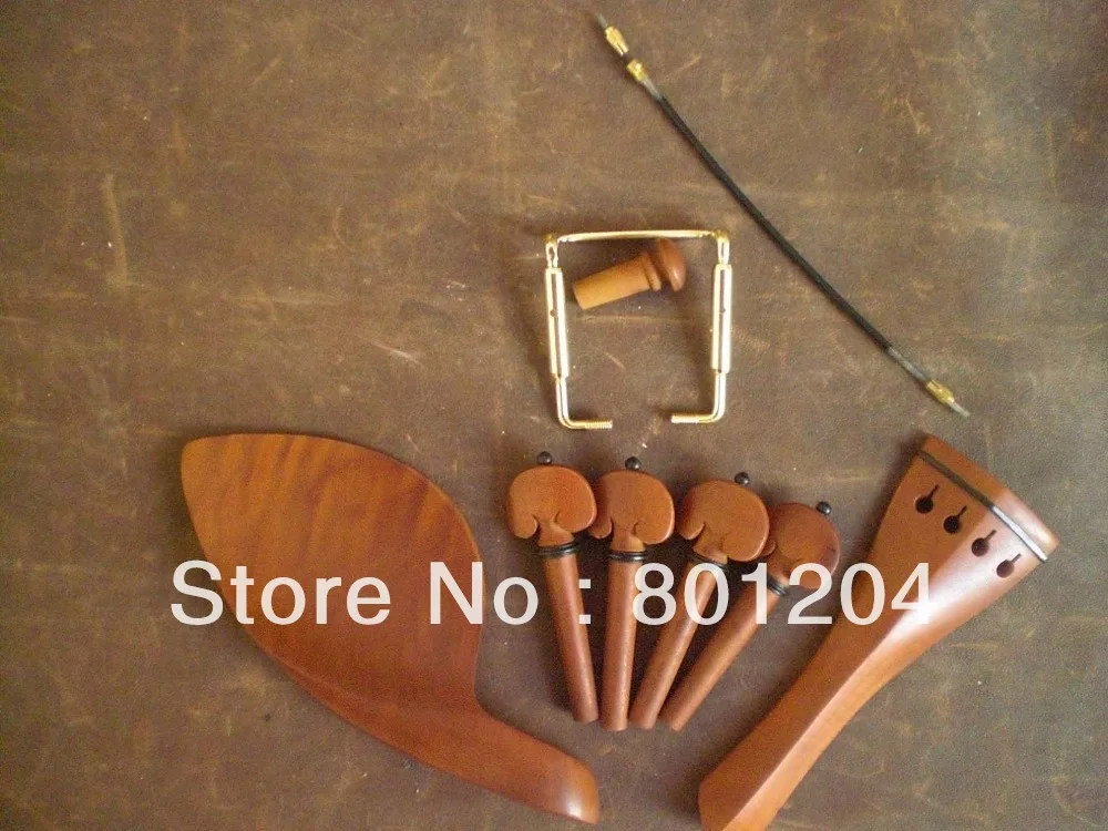 

1 Set JUJUBE Violin Fitting with GOLD chin rest screw and Tail Gut