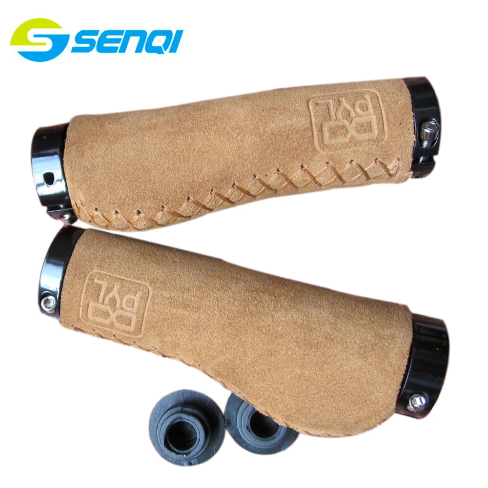 Preventie Leeuw impuls Retro Fiets Echt Lederen Handvatten Mountainbike Vouwfiets Fixed Gear Anti  chorionic Koeienhuid Handvat Grips| | - AliExpress