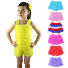 Retail Baby Ruffles Solid Lace Kids Petti Shorts Girl school short Children Clothing Boutique Girl Clothes