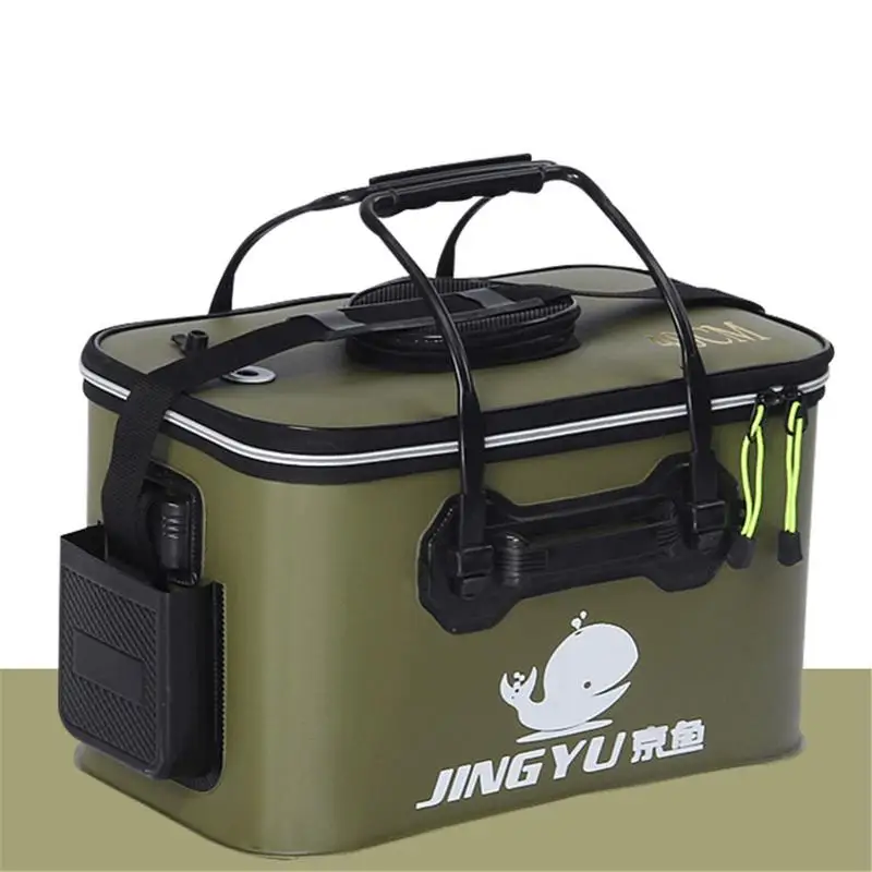 

Folding thickened fishing bucket fish protection outer bucket multi-function fishing barrel fishing gear