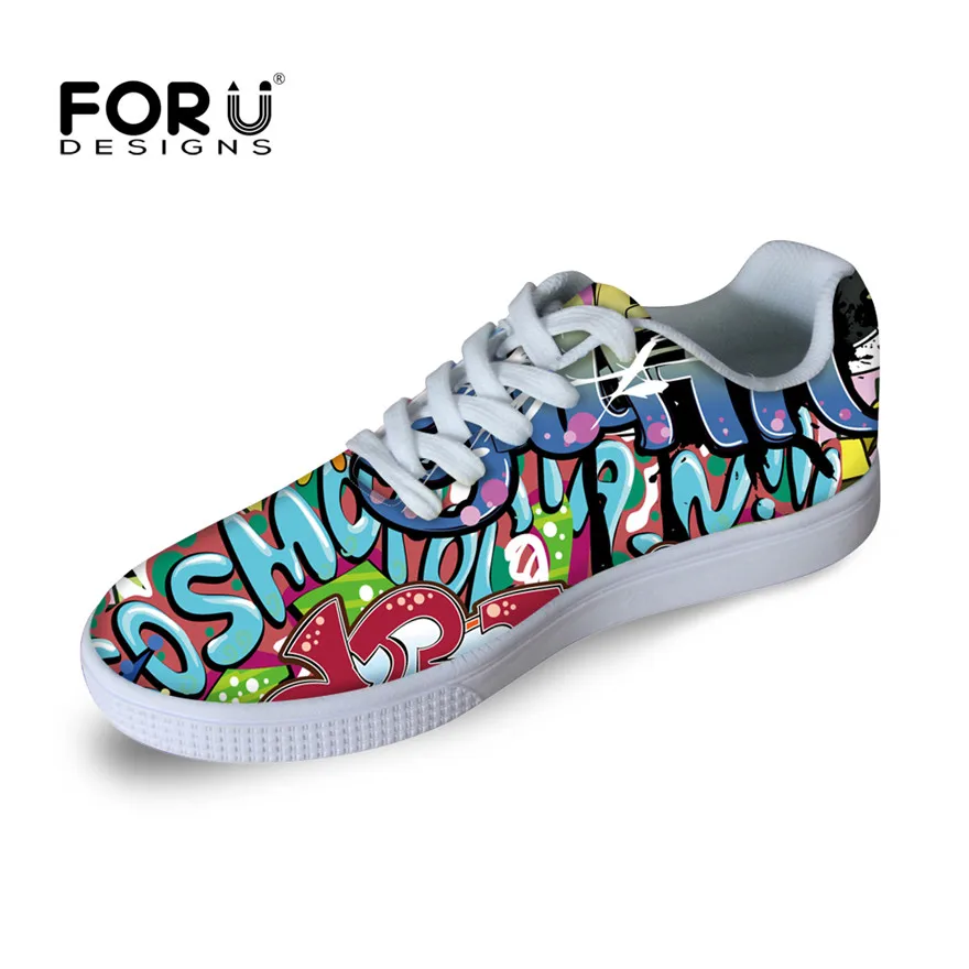 

Men Shoes 2016 Spring/Autumn New Fashion Men Casual Shoes Male Flat Graffiti Shoes Men Women Lace-up Breathable Skate Shoes