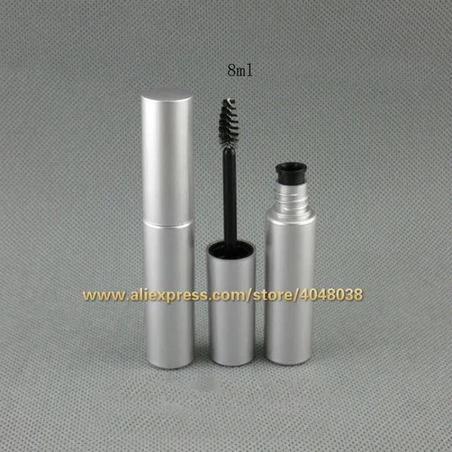 Plastic Frosted Silver Mascara Tube 8ML Empty Cosmetic Eyeliner Tube