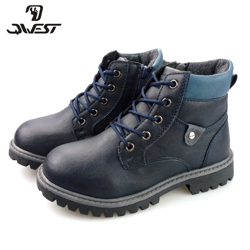 

QWEST (by FLAMINGO) Russian Brand Autumn Children's Shoes High Quality Gentleman Rome Lace-Up Kids Boots for Boy 82B-SW-0893