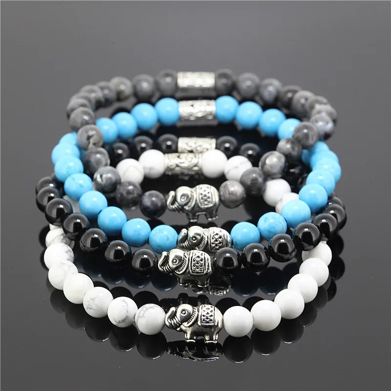 4 шт. браслет с бусинами под золото и кожу 6 мм|bead bracelet|stone bead braceletelephant bracelet |
