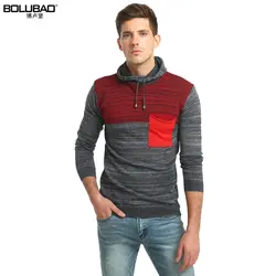 Bolubao Новый Для мужчин свитер Модная брендовая одежда лоскутное Для мужчин S Новогодние товары Свитеры для женщин с капюшоном мужской