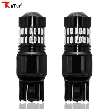 

2pcs W21/5W T20 7443 1200 Lumens WR21/5W LED Bulbs Brake Stop Light Led White Amber Lighting led red T20 WY21W 2 Filaments Cap