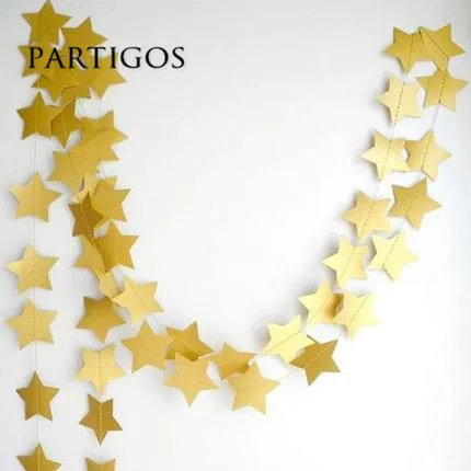 

13pcs/lot balloon Tail Paper Glitter Star Garlands Birthday Wedding Party Banner Hanging Paper Round Foil Room Decorations